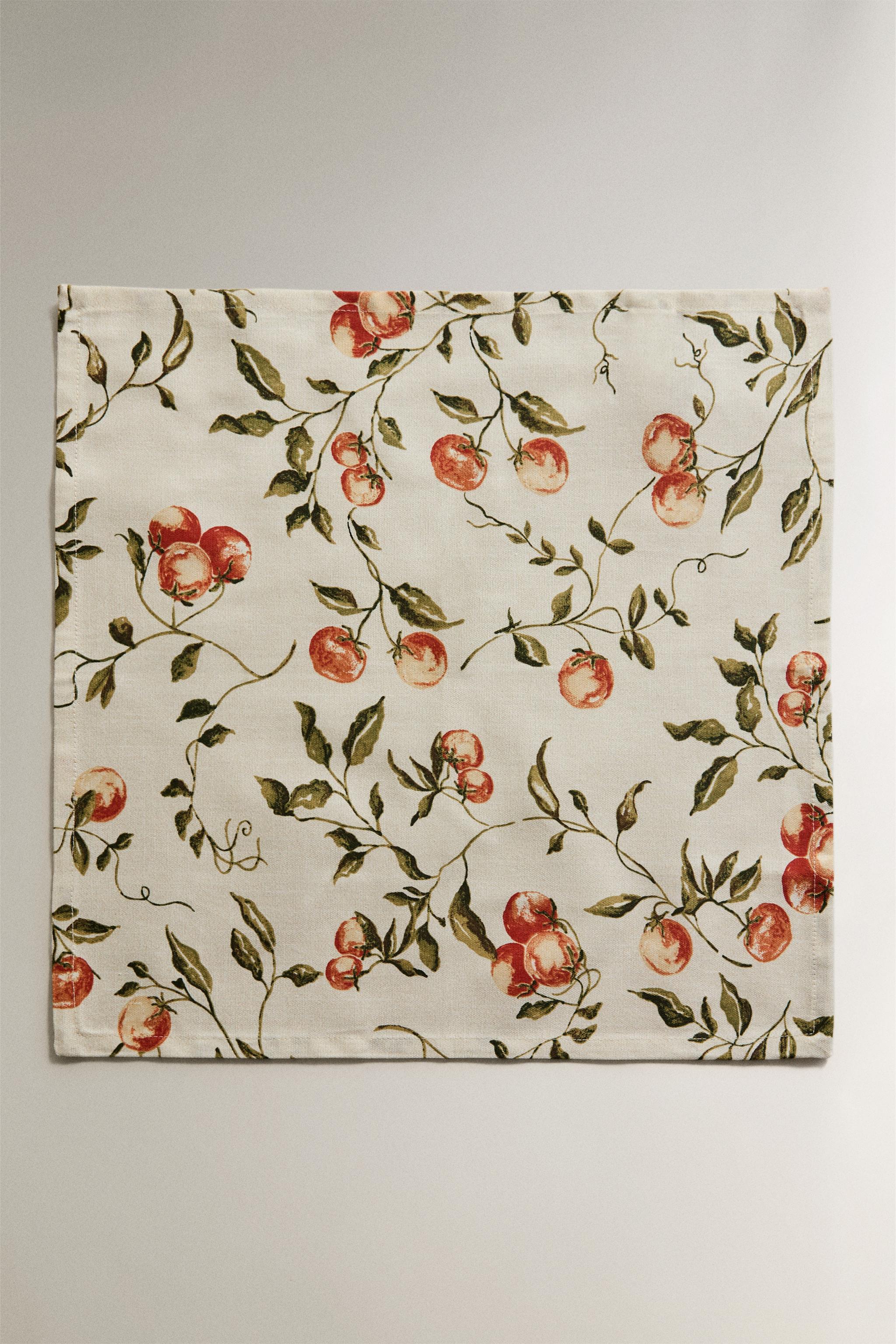 TOMATO PRINT NAPKINS (PACK OF 2)